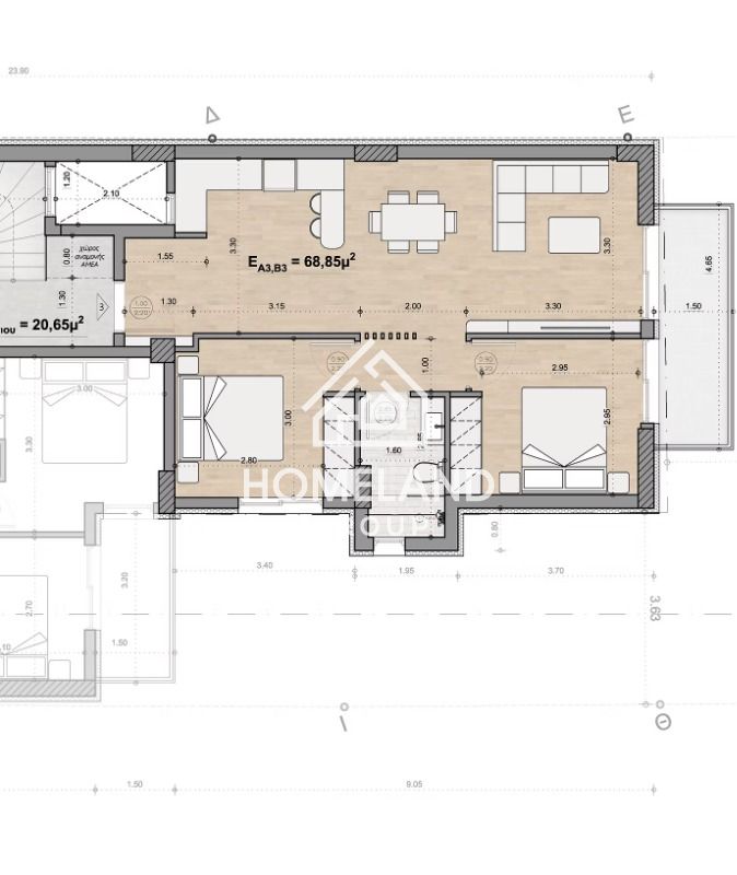 (For Sale) Redidential Apartment || Nea Ionia / Kato Kalogreza - 70sq 2B/R, 205000€